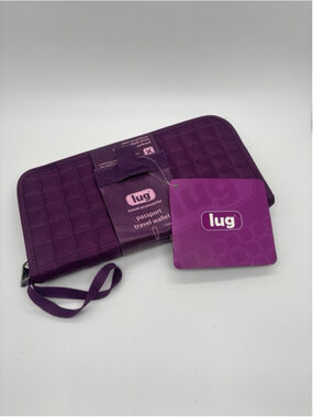 LUG Tandem Wallet Quilted Tango Zip Around Passport Document Holder Large